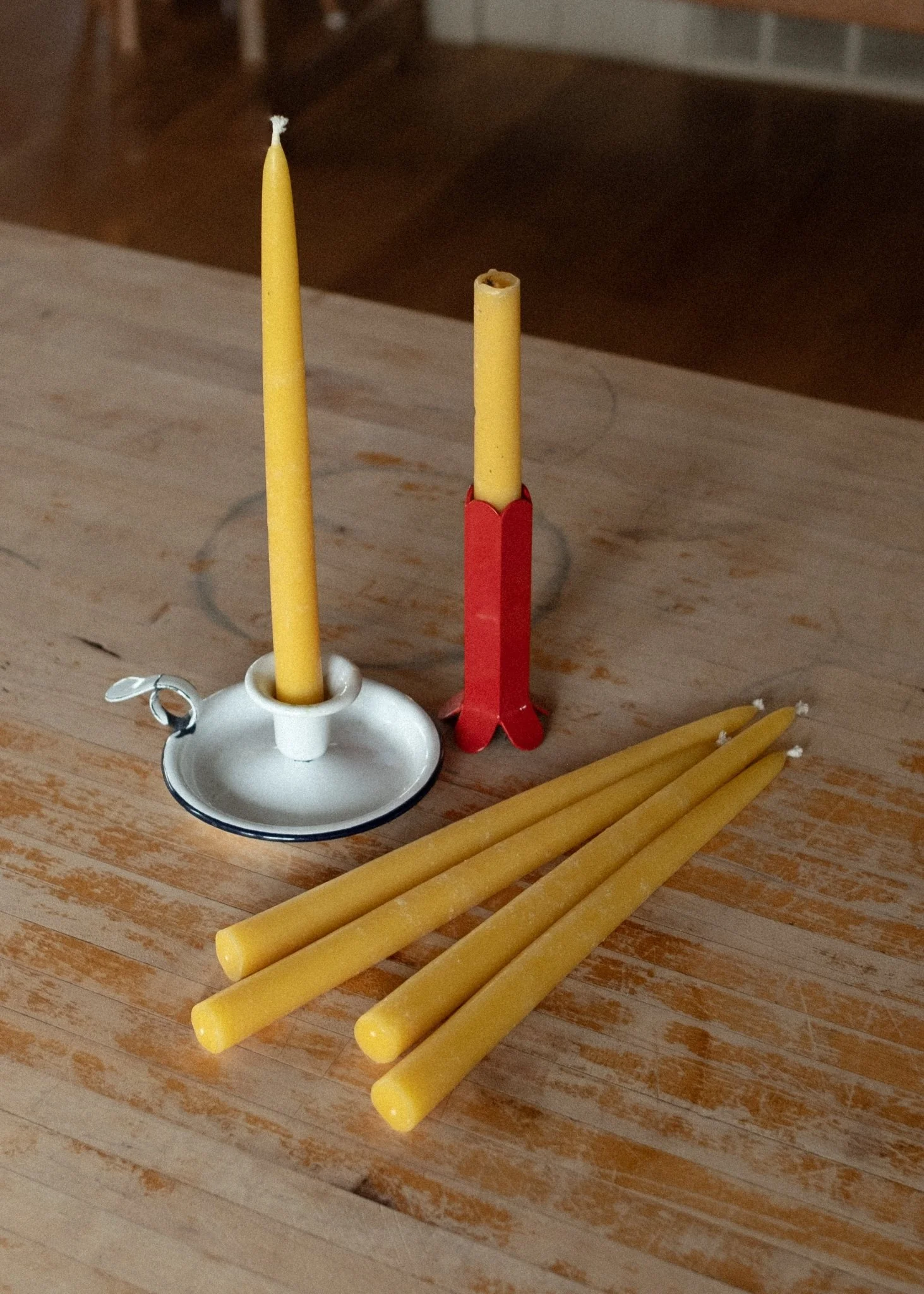 Yellow Beeswax Candles - Image 5